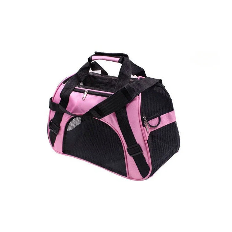 Portable Soft-Sided Pet Carrier Bag — Breathable Mesh for Cats & Dogs