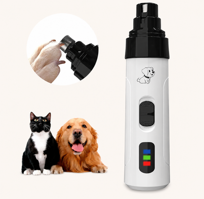 USB Rechargeable Pet Nail Grinder — Quiet & Portable Grooming Tool