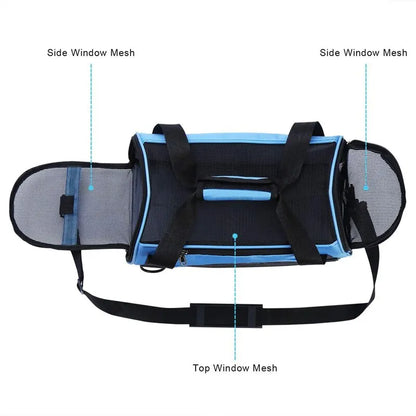 Portable Soft-Sided Pet Carrier Bag — Breathable Mesh for Cats & Dogs