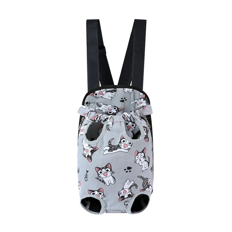 Pet Backpack Carrier — Adjustable Double Shoulder Bag for Cats & Dogs