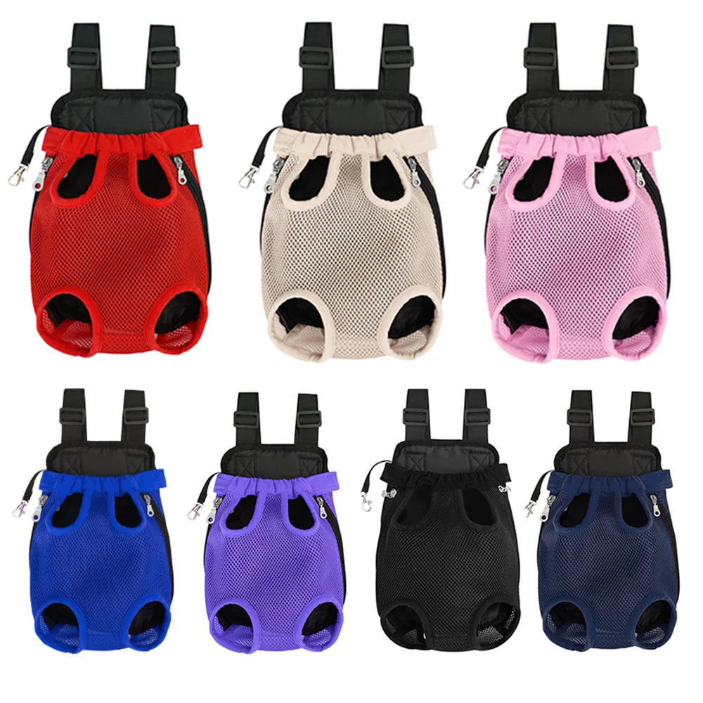 Pet Backpack Carrier — Adjustable Double Shoulder Bag for Cats & Dogs