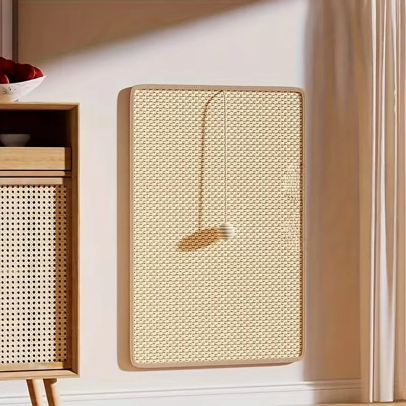 Sisal Cat Scratcher Post with Hanging Ball — Space-Saving Design