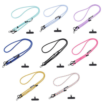 Colorful Braided Phone & Bag Strap — Adjustable Crossbody Neck Strap for Pendant & Charms