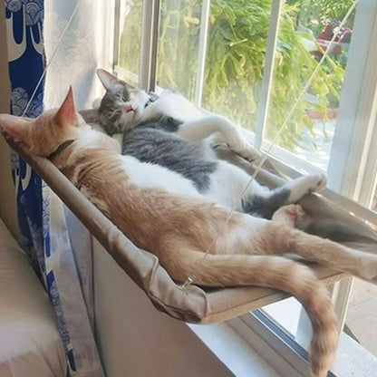 Window Hammock for Cats — Suction Cup Pet Bed with Washable Fabric