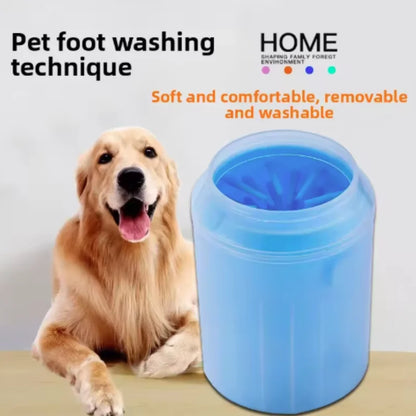 Portable Dog Paw Cleaner Cup with Soft Silicone Brush — Quick Foot Wash