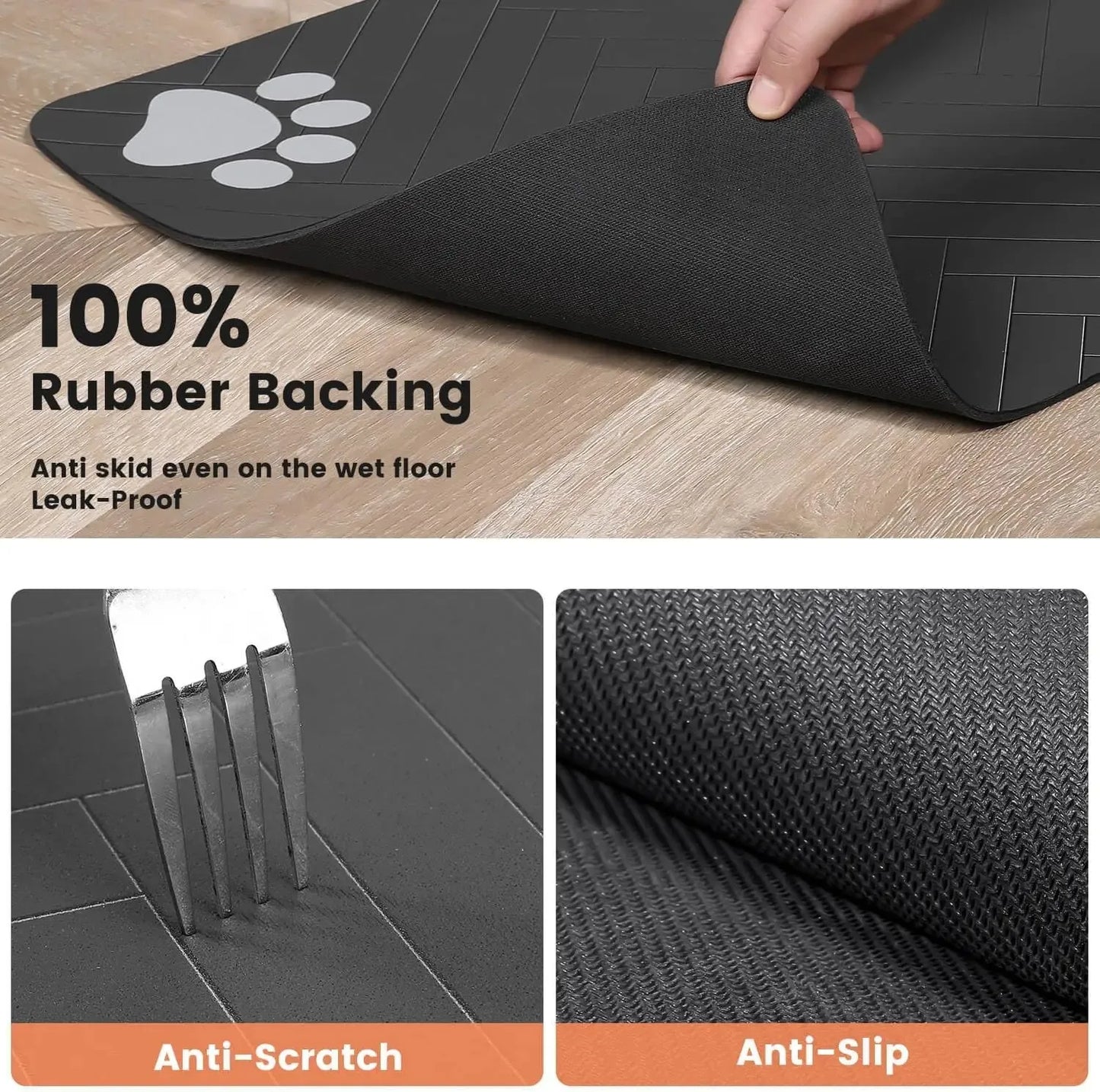 Waterproof & Non-Slip Feeding Mat for Dogs & Cats