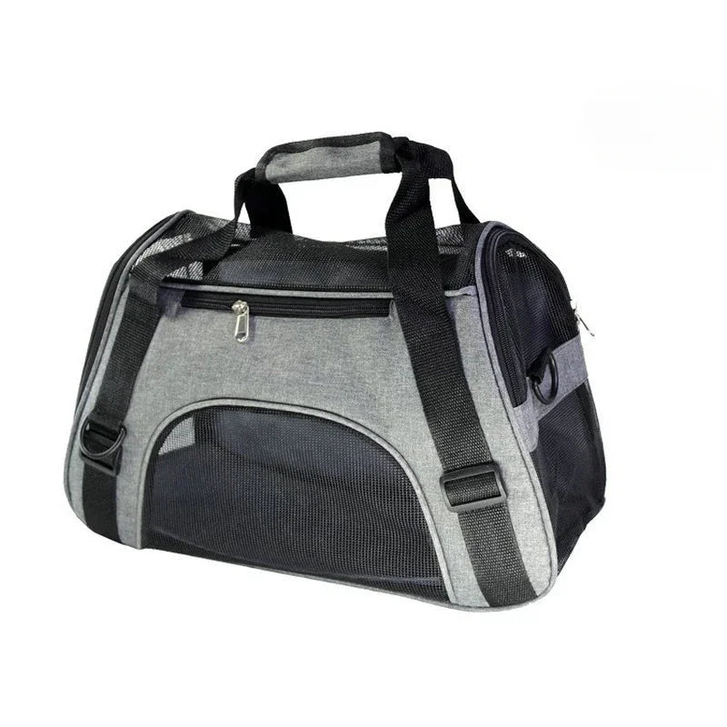 Portable Soft-Sided Pet Carrier Bag — Breathable Mesh for Cats & Dogs