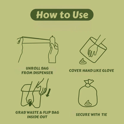 Biodegradable Dog Poop Bags — Thickened Waste Bags for Eco-Friendly Cleanup