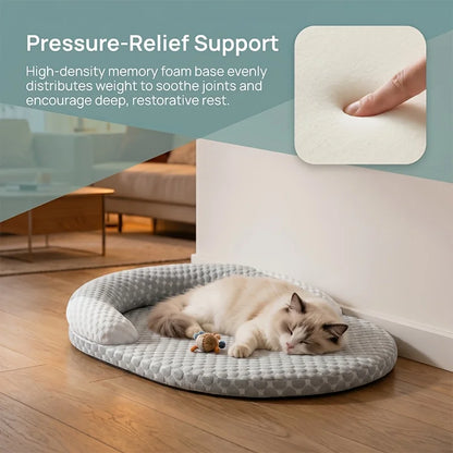 Orthopedic Cooling Dog Bed with Raised Edges — Washable & Breathable