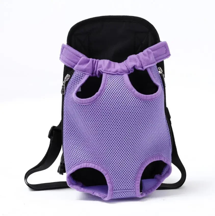 Pet Backpack Carrier — Adjustable Double Shoulder Bag for Cats & Dogs
