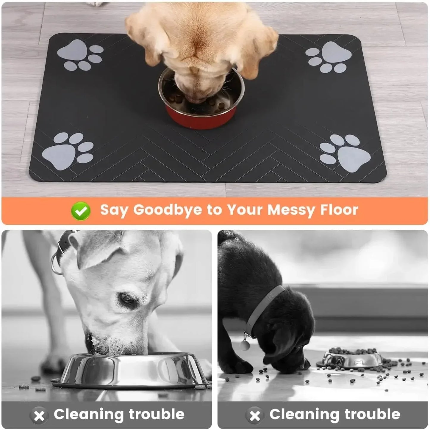 Waterproof & Non-Slip Feeding Mat for Dogs & Cats