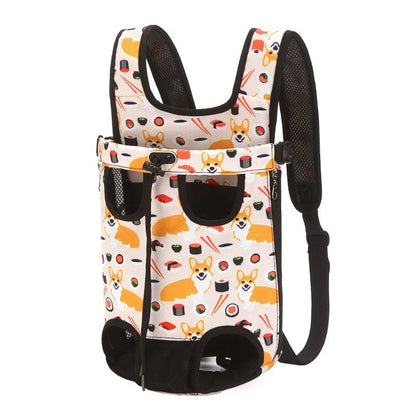 Pet Backpack Carrier — Adjustable Double Shoulder Bag for Cats & Dogs