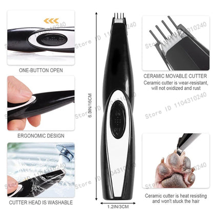 Professional Electric Pet Grooming Kit — Cordless Clipper & Trimmer with 5-Speed Control