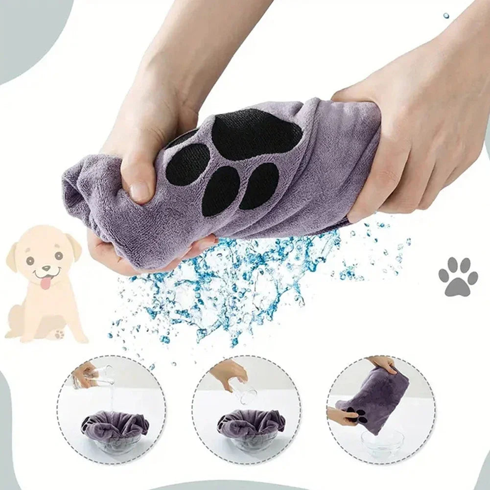 Quick-Dry Pet Bath Towel — Soft & Ultra Absorbent Microfiber