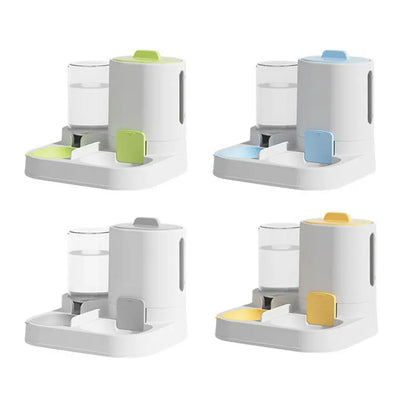 Automatic Gravity-Fed Cat Feeder & Water Dispenser — Large Capacity, Spill-Proof