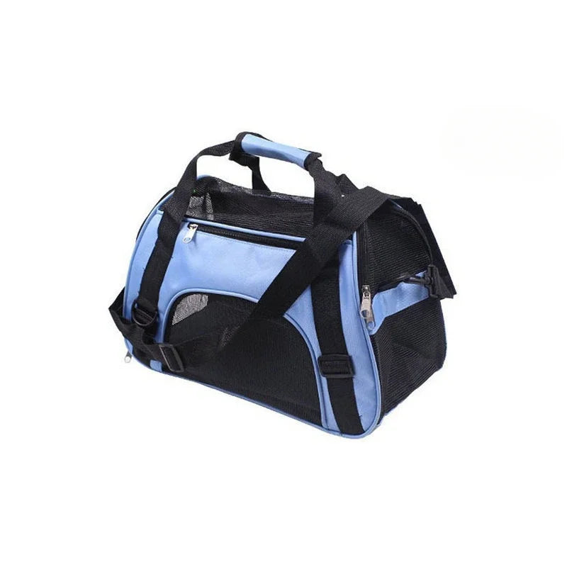 Portable Soft-Sided Pet Carrier Bag — Breathable Mesh for Cats & Dogs
