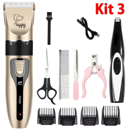 Professional Electric Pet Grooming Kit — Cordless Clipper & Trimmer with 5-Speed Control