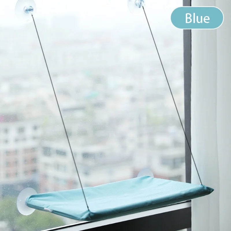Window Hammock for Cats — Suction Cup Pet Bed with Washable Fabric