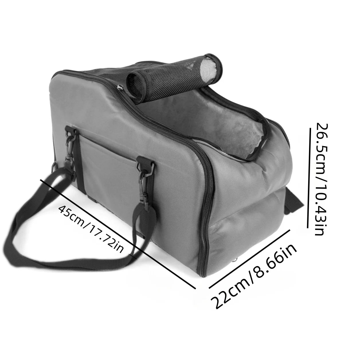 SafePet Console Car Seat - Portable Travel Bed for Dogs & Cats