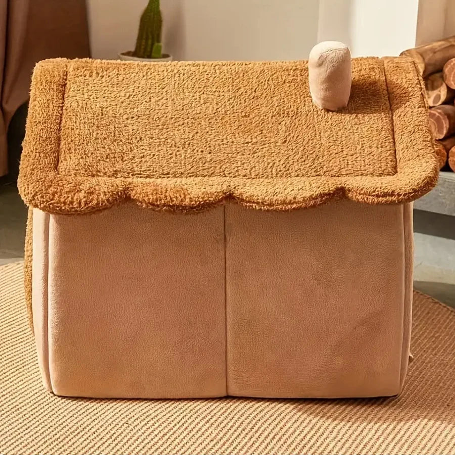 Foldable Pet House — Cozy Removable Washable Bed for Cats & Small Dogs