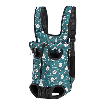 Pet Backpack Carrier — Adjustable Double Shoulder Bag for Cats & Dogs