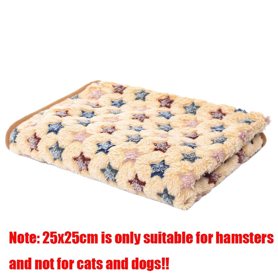 Soft Fleece Pet Blanket with Paw Print — Warm & Cozy Dog & Cat Sleeping Mat