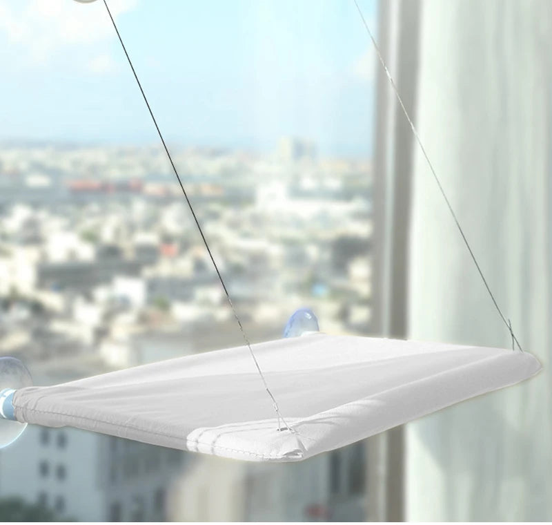 Window Hammock for Cats — Suction Cup Pet Bed with Washable Fabric