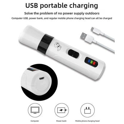 USB Rechargeable Pet Nail Grinder — Quiet & Portable Grooming Tool