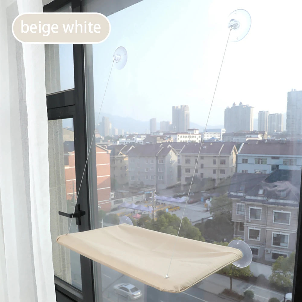 Window Hammock for Cats — Suction Cup Pet Bed with Washable Fabric