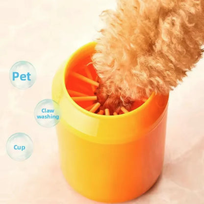 Portable Dog Paw Cleaner Cup with Soft Silicone Brush — Quick Foot Wash