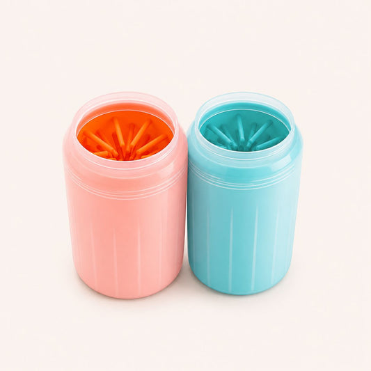 Portable Dog Paw Cleaner Cup with Soft Silicone Brush — Quick Foot Wash